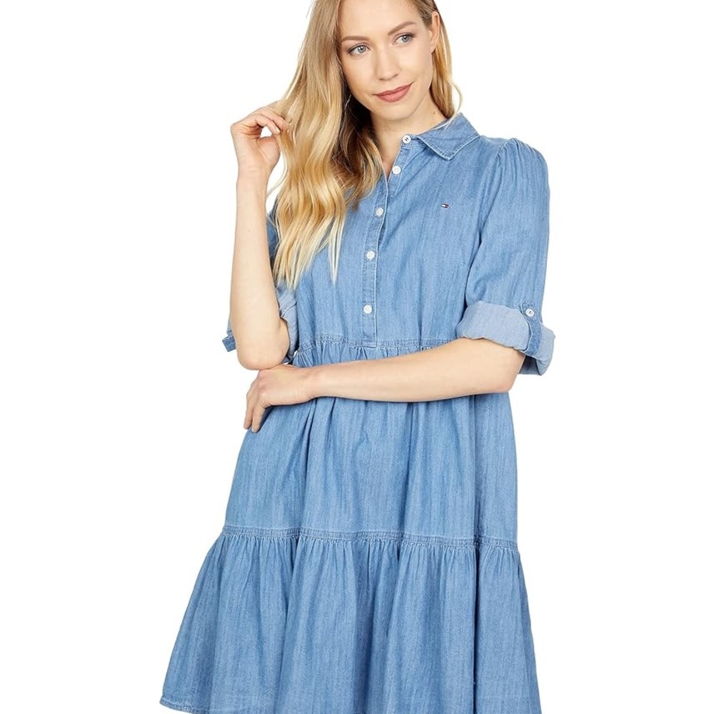 Tommy Hilfiger Chambray Blue Dress Size 12